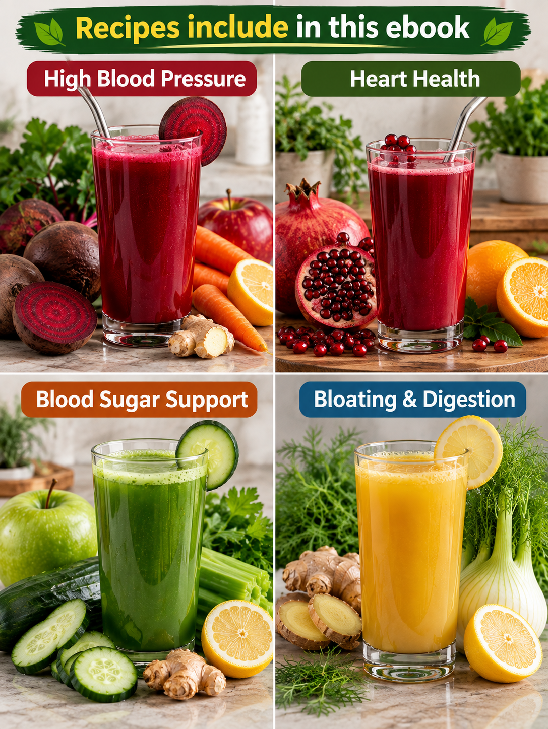 Fresh & Healthy: 300 Juice Recipes for Everyday Wellness - eBook