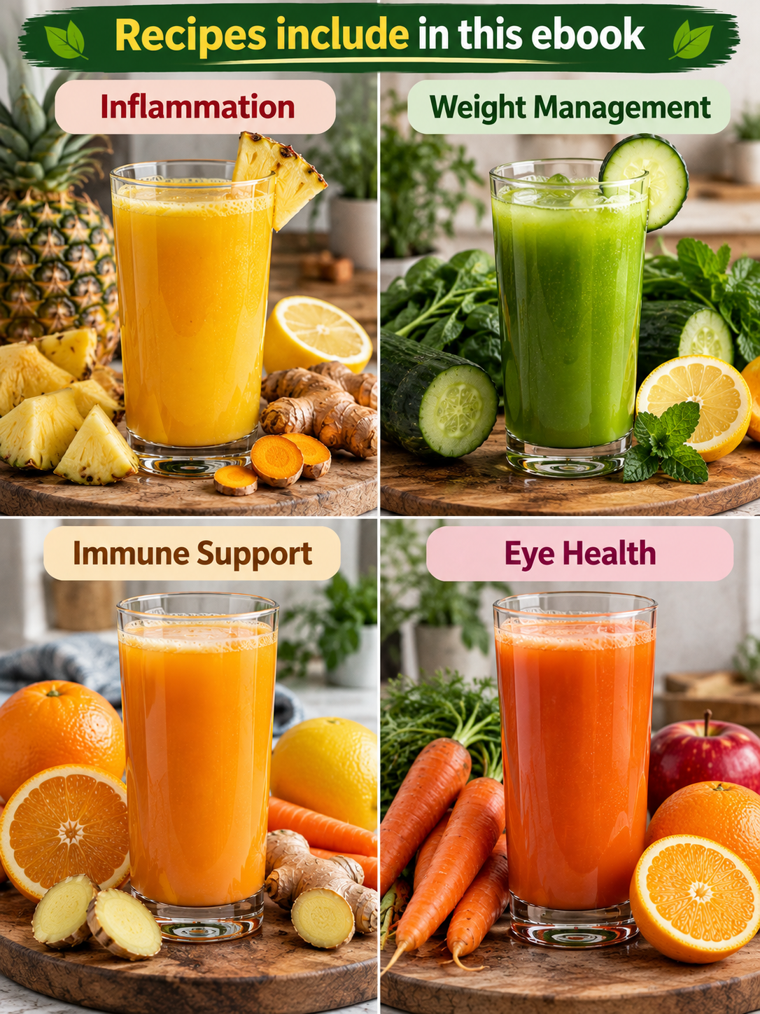 Fresh & Healthy: 300 Juice Recipes for Everyday Wellness - eBook