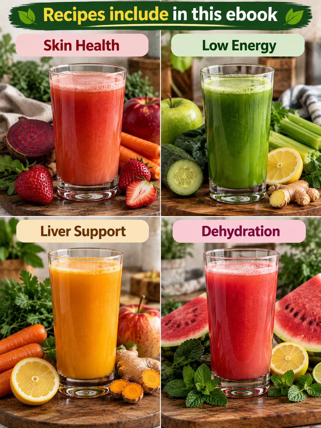 Fresh & Healthy: 300 Juice Recipes for Everyday Wellness - eBook