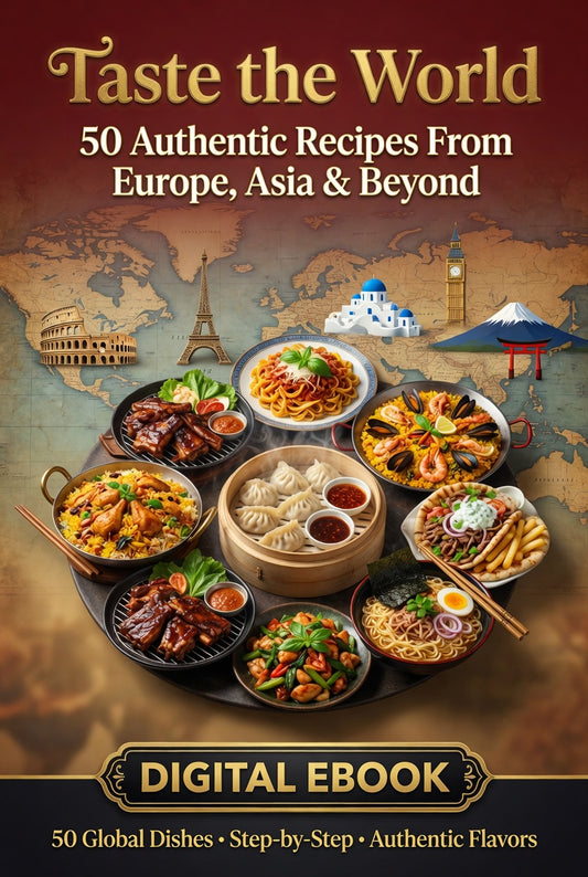 Taste the World: 50 Authentic Recipes From Europe, Asia & Beyond -Ebook