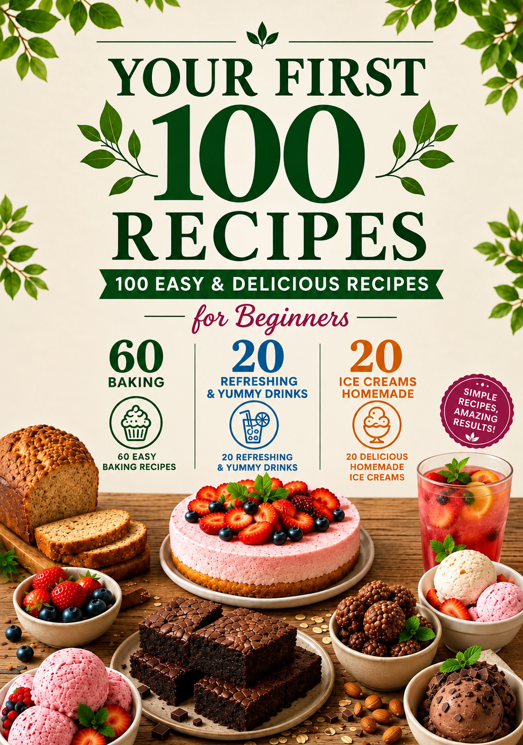 The Beginner’s Cookbook - 100 Easy Recipes Anyone Can Make - eBook