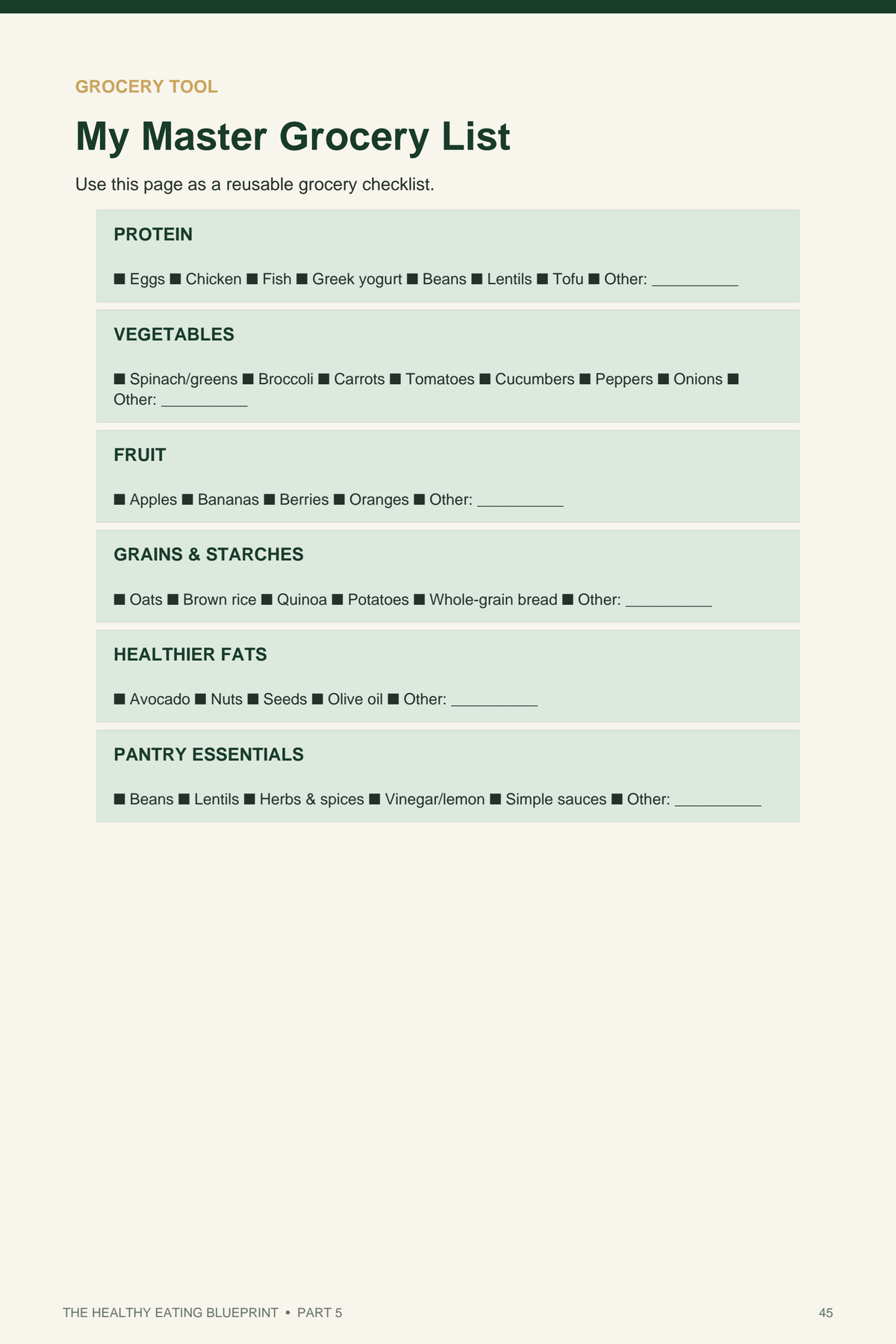 The Healthy Eating Blueprint — 30-Day Healthy Eating System